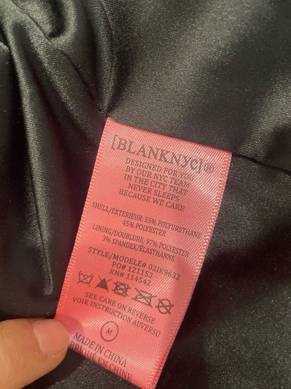 Blank NYC Black Faux Leather Moto Jacket
